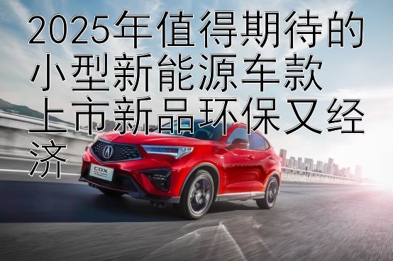 2025年值得期待的小型新能源车款  
上市新品环保又经济