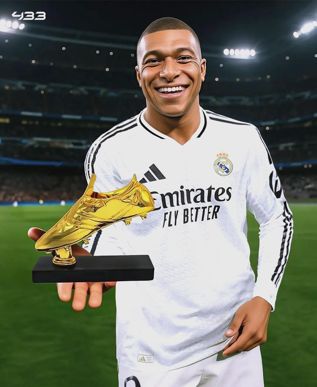 姆巴佩今晚领取欧洲金靴奖皇马队史第三人的简单介绍